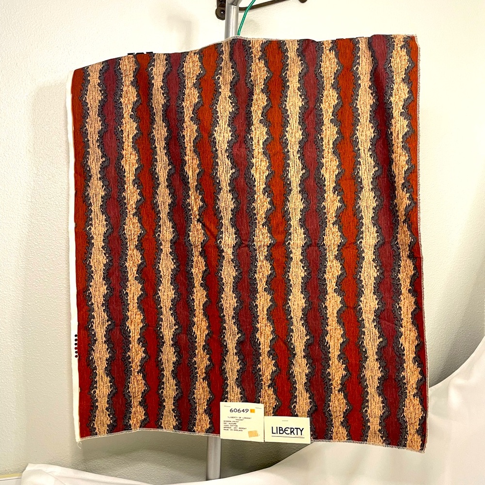 VTG Liberty of London ‘Razan’ autumn fabric samples screen print cotton Lot of 3